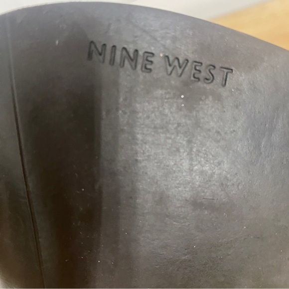 Nine West Tall Brown Leather Pull on Heel Boots, Women’s Size 6 - Picture 10 of 12